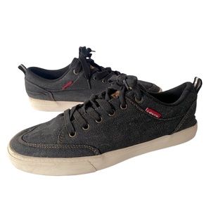 Levi Strauss dark wash denim casual lace up sneakers size 7